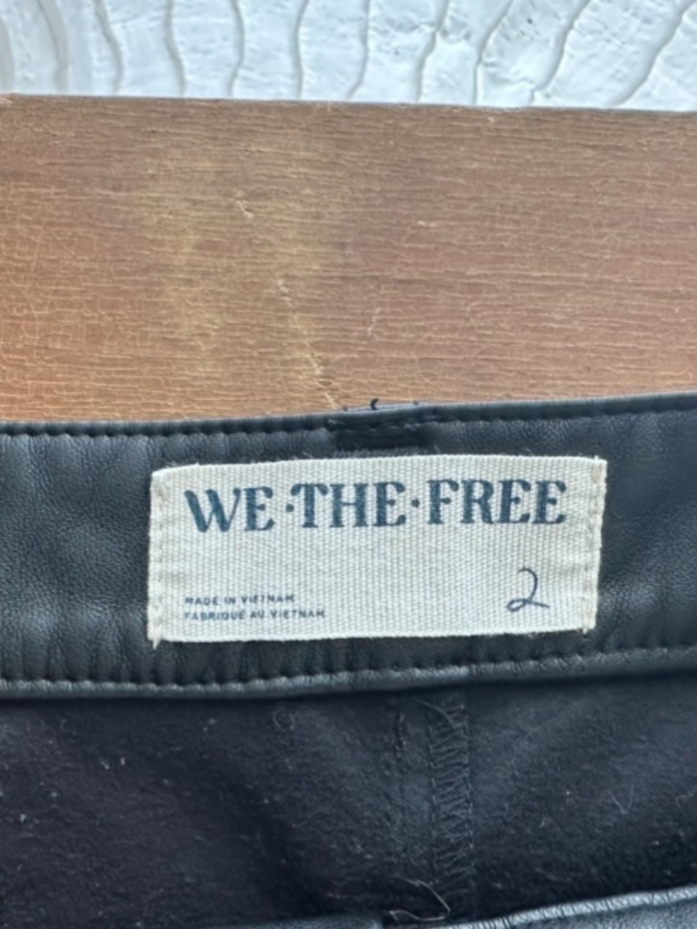 We The Free Free People Black Faux Leather Micro Mini Shorts sz 2 - Picture 4 of 4